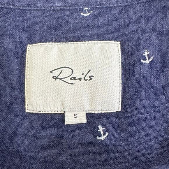 Rails Linen Blend Short Sleeve Anchor Top‎ - Picture 6 of 9